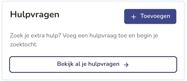 Foto van waar je je hulpvraag toevoeget